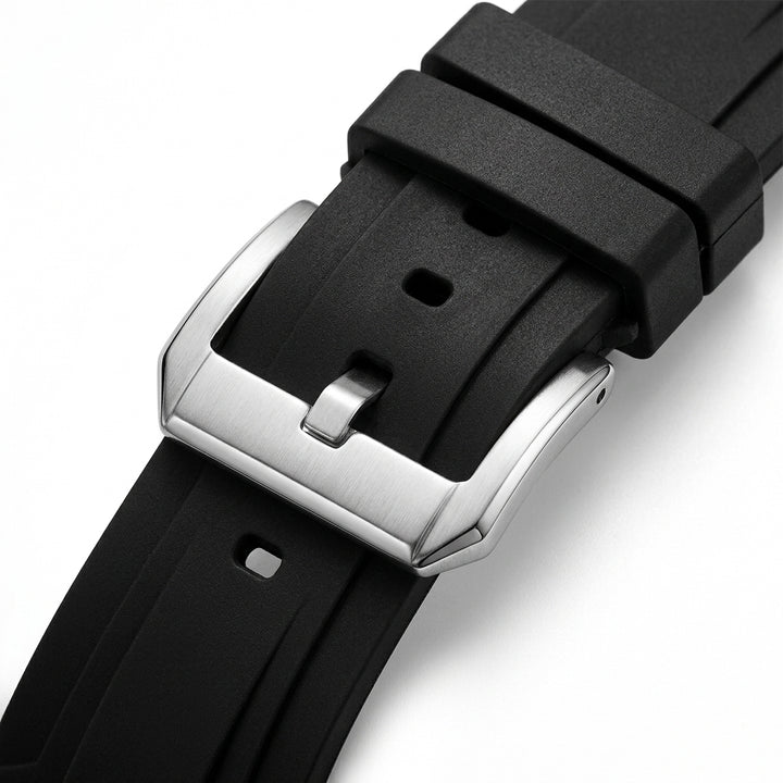 Mark Fairwhale FW-5200 Me - Leather Strap, Metal Buckle, Macro Detail
