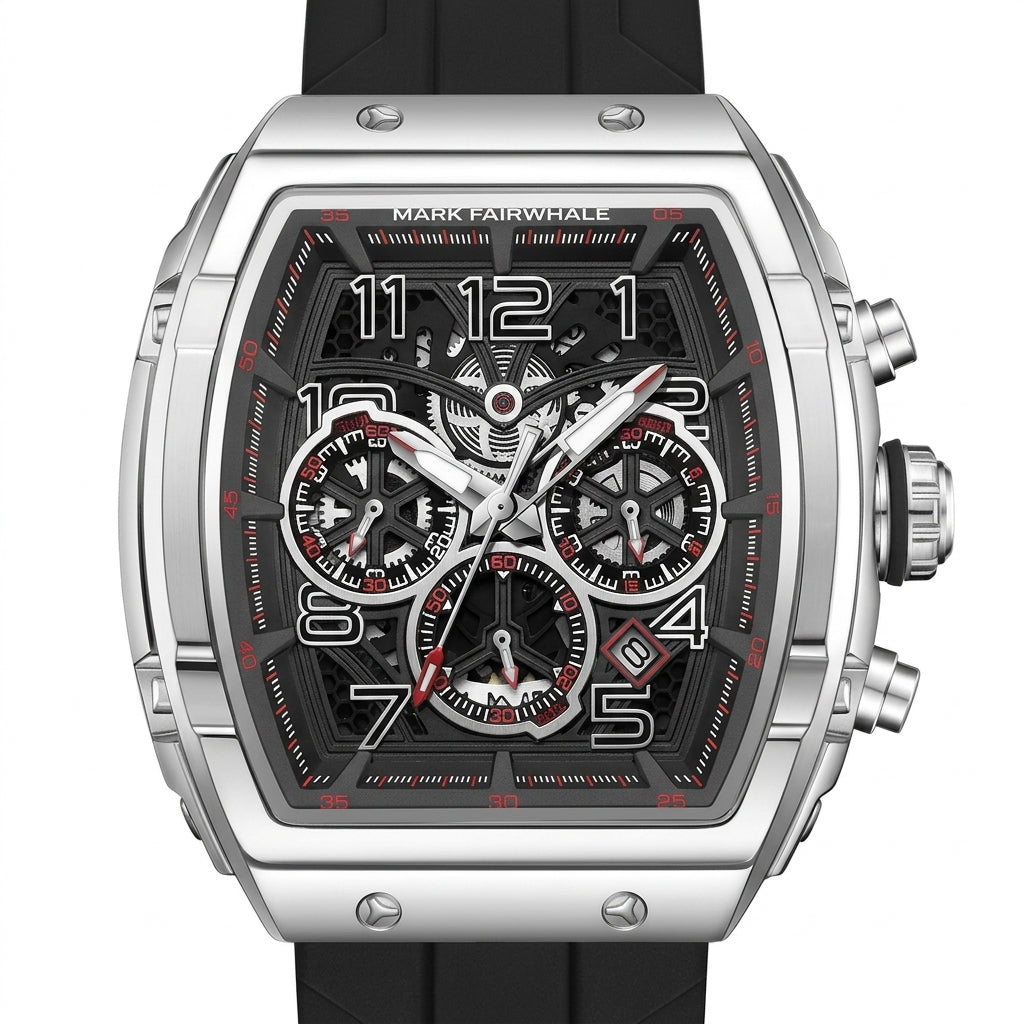 Mark Fairwhale FW-5200 Me - luxury watch dial details, studio photography