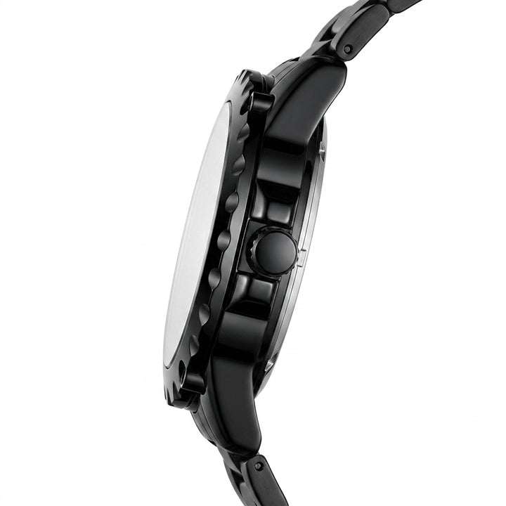Mark Fairwhale FW-5390 Me - luxury watch, steel case, side profile, crown