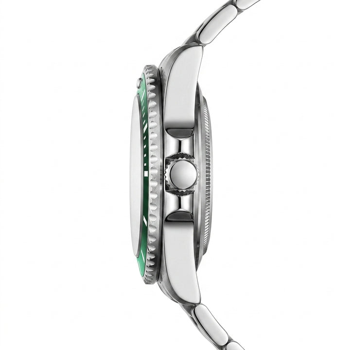 Mark Fairwhale FW-5790 Gr - luxury watch profile, metal edges, white background.