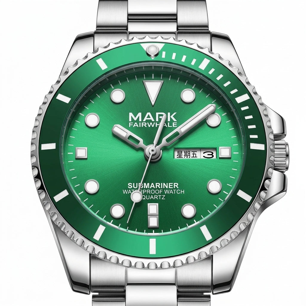 Mark Fairwhale FW-5790 Gr - watch dial macro, luxury design, white background