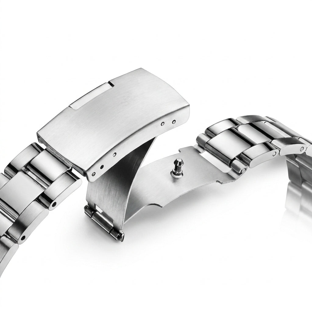 Mark Fairwhale FW-5790 Gr - watch strap, buckle, macro, leather