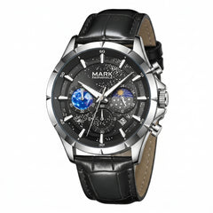 Mark Fairwhale FW-5870 Me - luxury watch, stainless steel, white background, close-up