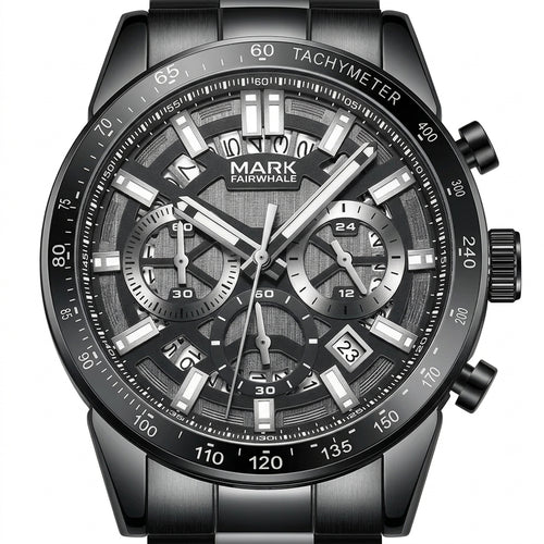 Mark Fairwhale FW-5880 Me - luxury watch dial, macro, white background