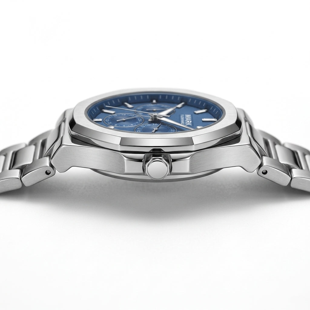 Mark Fairwhale FW-5890 Bu - Side Profile, Luxury Watch, Thick Case