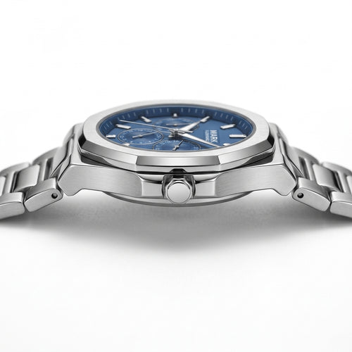 Mark Fairwhale FW-5890 Bu - Side Profile, Luxury Watch, Thick Case