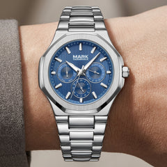 Mark Fairwhale FW-5890 Bu - wristshot close-up luxury watch