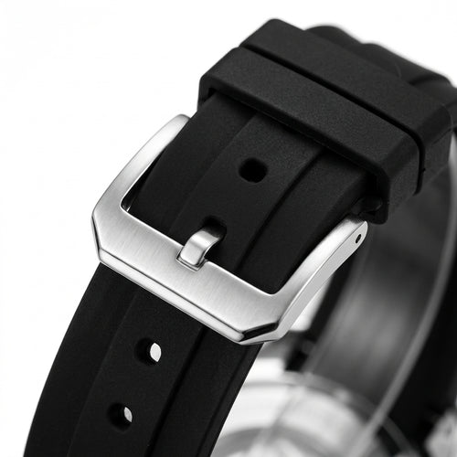 Mark Fairwhale FW-5930 MI - Leather Strap, Metal Buckle, Macro Detail