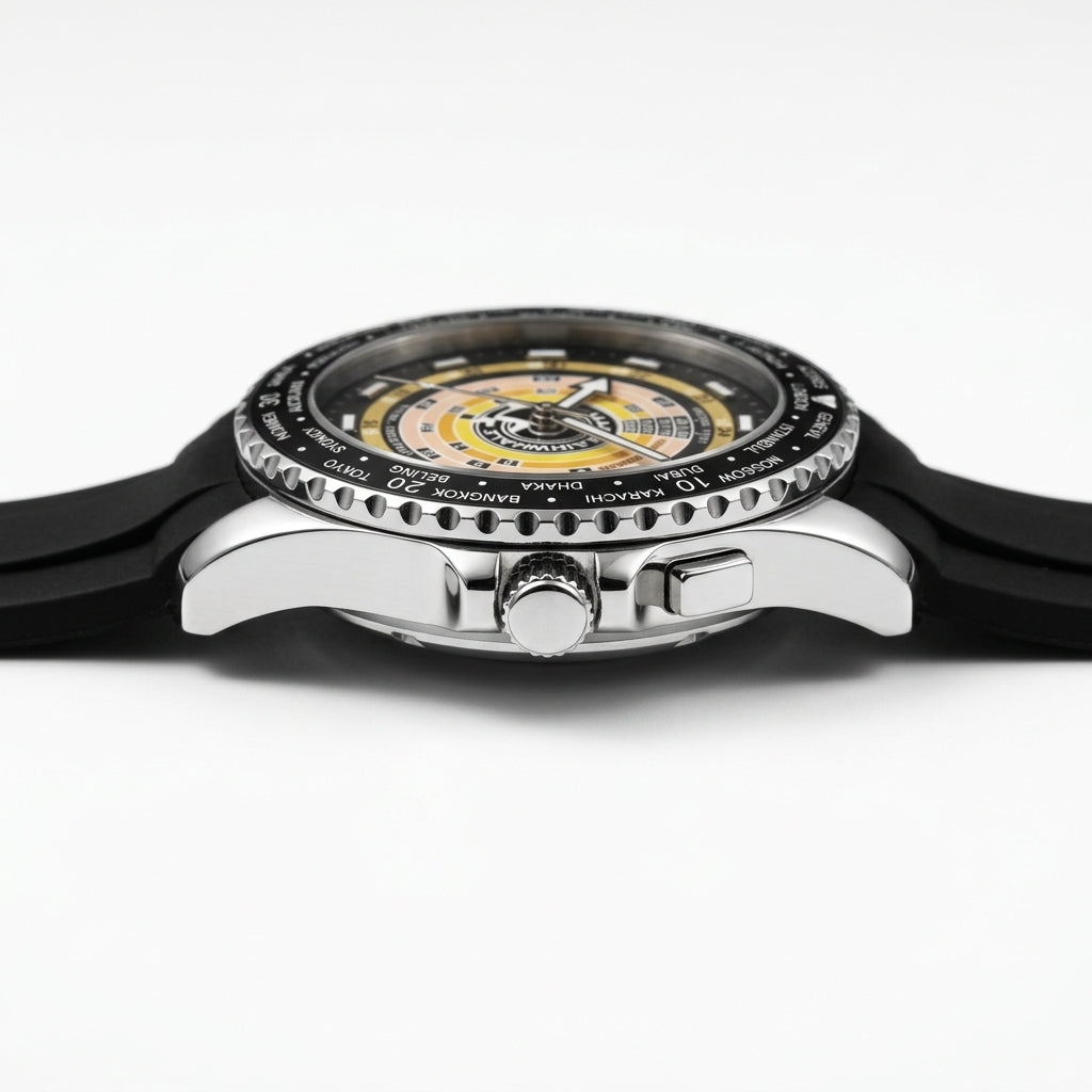 Mark Fairwhale FW-5930 MI - Side profile, luxury watch, case details