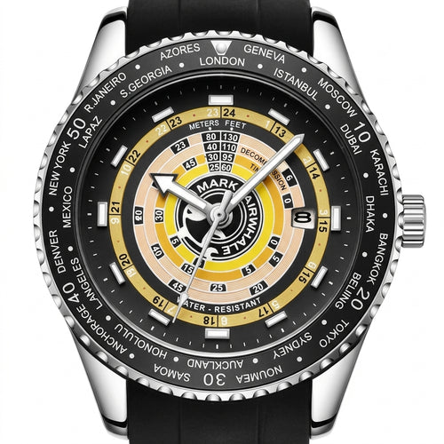 Mark Fairwhale FW-5930 MI - watch dial, luxury, macro, white background
