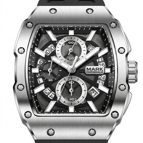 Mark Fairwhale FW-5960 BA - luxury watch dial, macro, white background