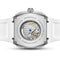 Mark Fairwhale FW-6002 Sk - watch case back, engraved details, studio photography