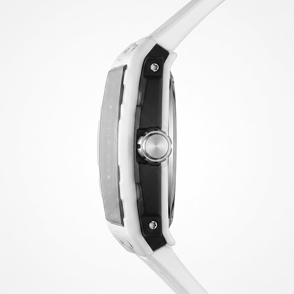 Mark Fairwhale FW-6003 NE - Luxury watch profile, steel case, macro shot