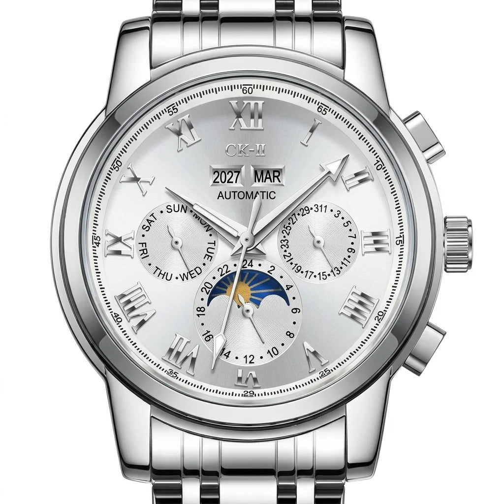 MARK FAIRWHALE FW-6018 Me - Macro dial, luxury, crisp details, white studio