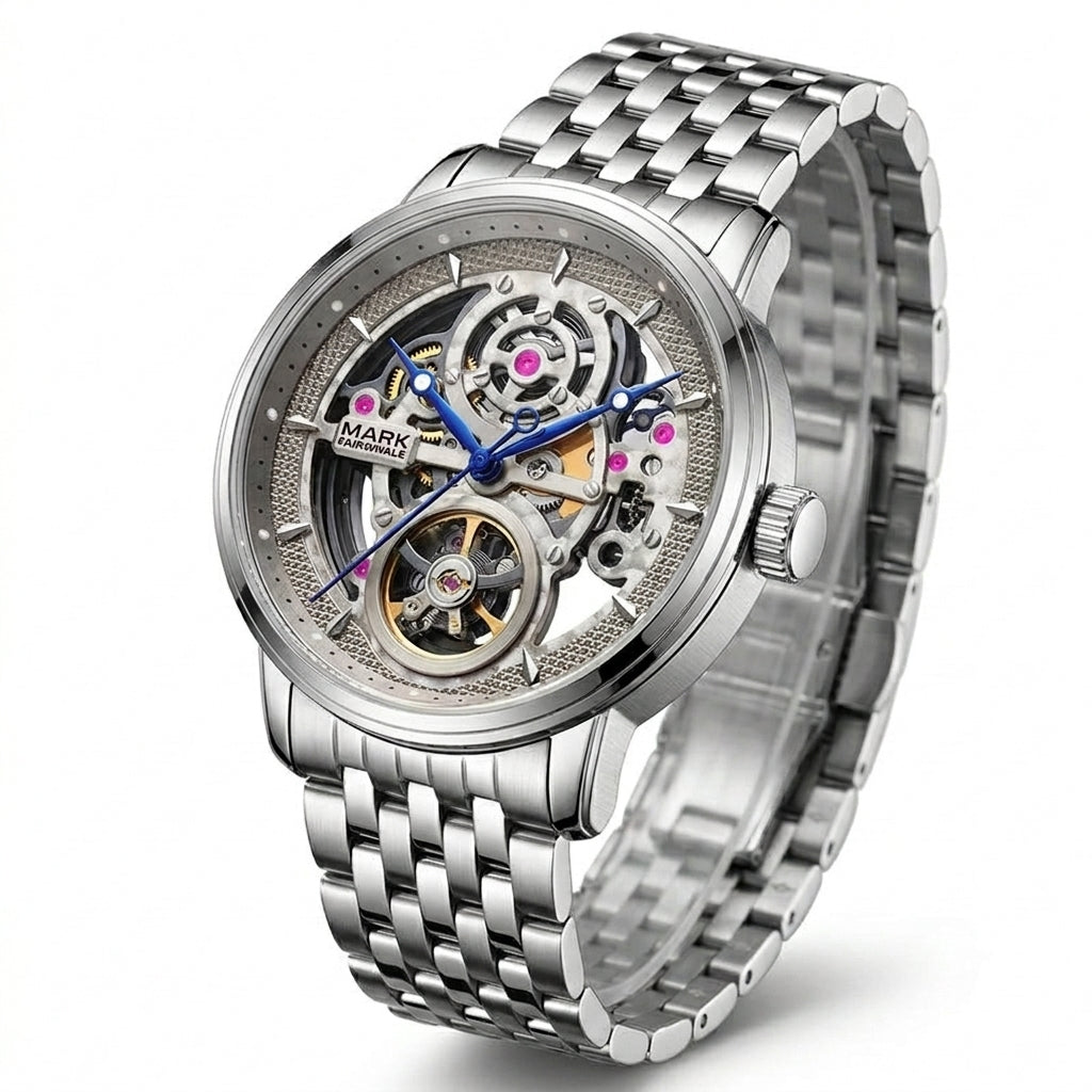 Mark Fairwhale FW-6036 Lu - minimalist watch design, side button detail