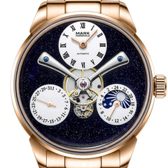 Mark Fairwhale FW-6038 Au - gold dial, luxury watch, macro detail