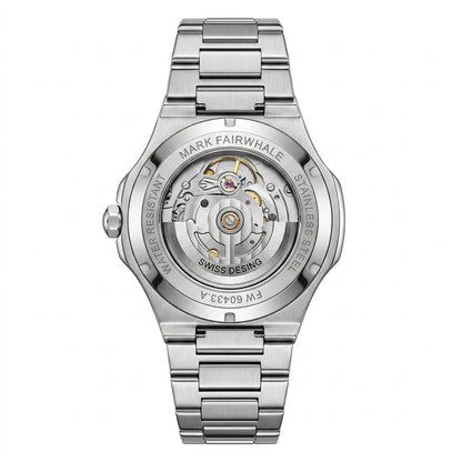 MARK FAIRWHALE FW-6043 Sk - luxury watch, case back, engraved details