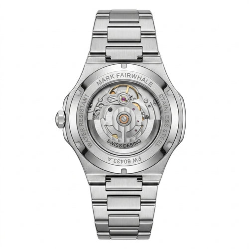 MARK FAIRWHALE FW-6043 Sk - luxury watch, case back, engraved details