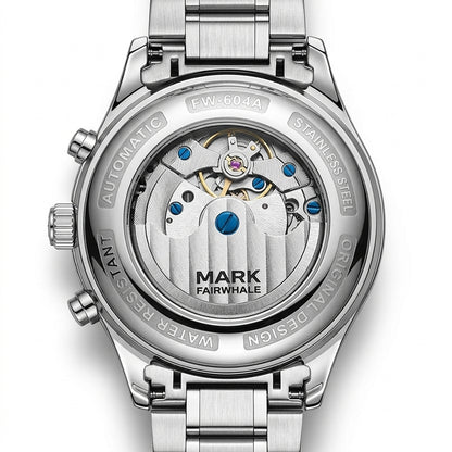 MARK FAIRWHALE FW-6044 Lu - stainless steel engraved solid caseback