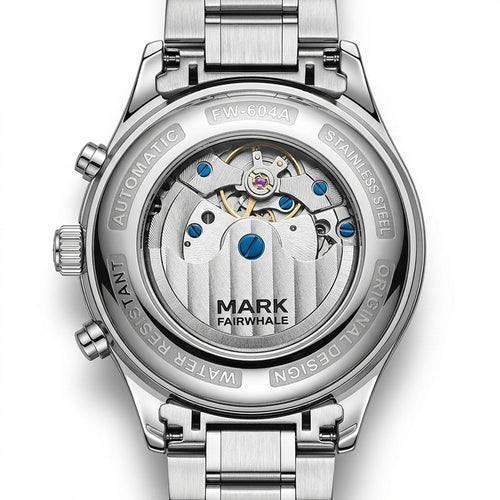 MARK FAIRWHALE FW-6044 Lu - stainless steel engraved solid caseback