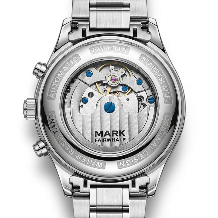 MARK FAIRWHALE FW-6044 Lu - stainless steel engraved solid caseback