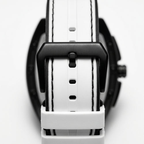 Mark Fairwhale FW-6520 Me - Leather Strap, Metal Buckle, Macro Detail