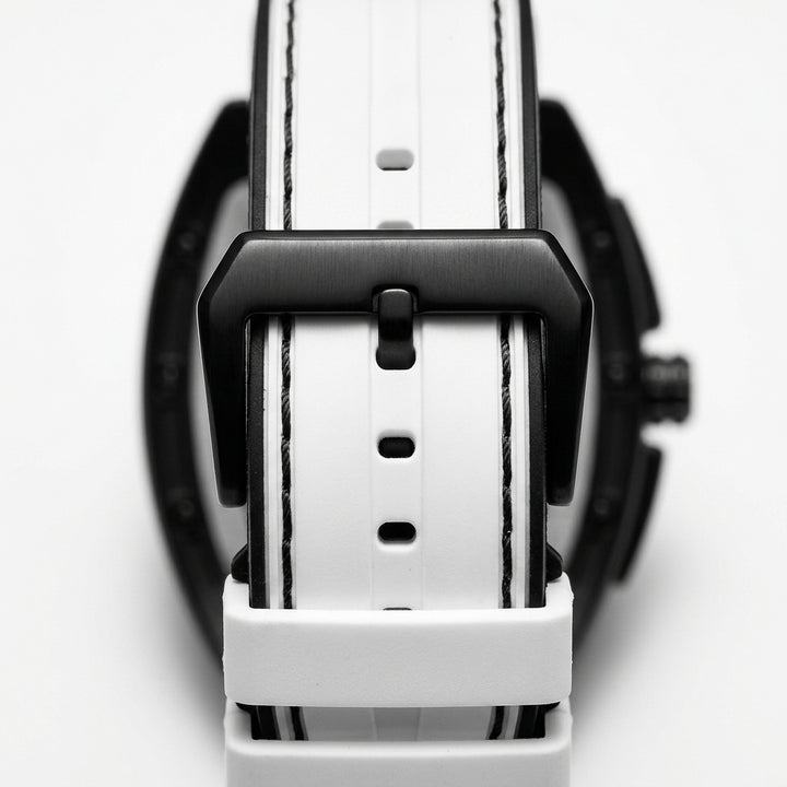 Mark Fairwhale FW-6520 Me - Leather Strap, Metal Buckle, Macro Detail