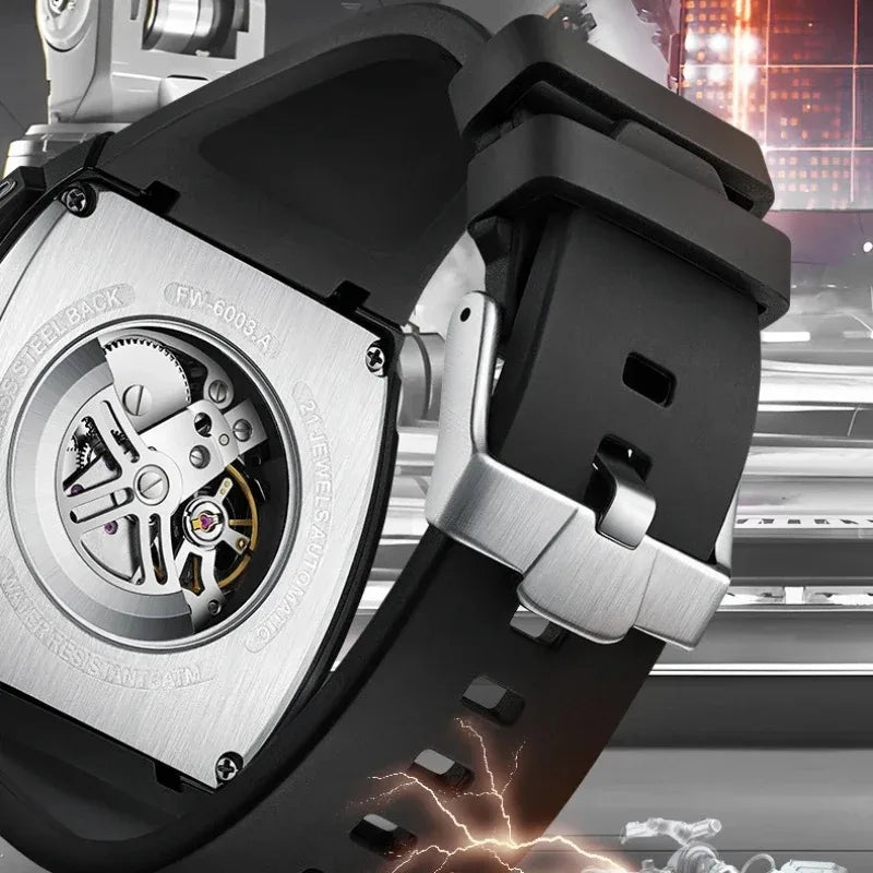 新品 145 Mahalo ブラック Mark Fairwhale NEXURIS – Men's Skeleton Automatic Watch with