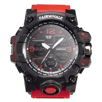 FW-4230 ROGUEFORCE red-and-black edition front view showing dual display.