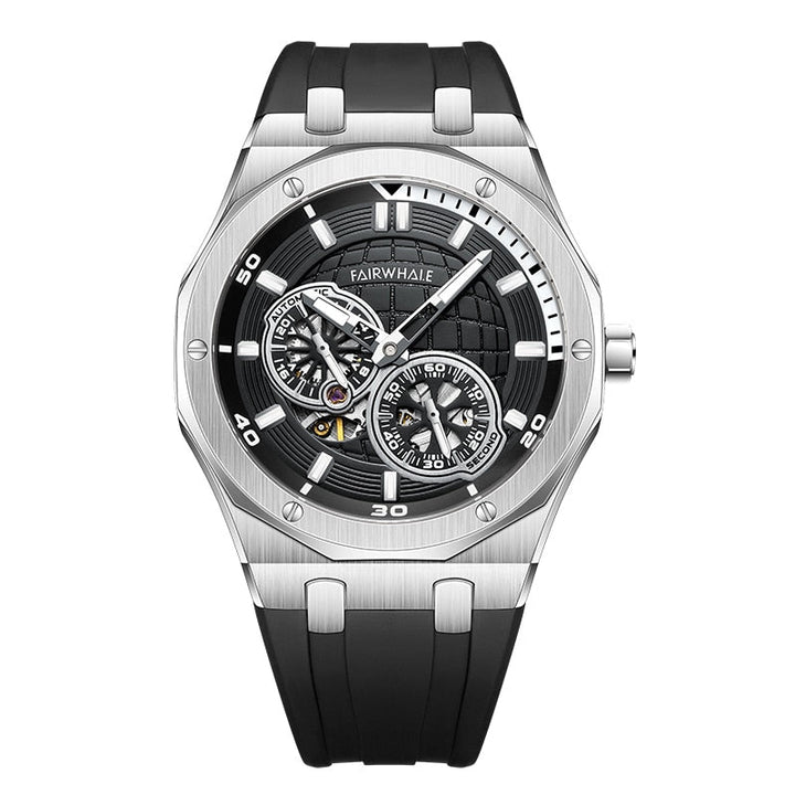 Mark Fairwhale AERIXON FW-6390 with black strap, showcasing modern-meets-vintage design