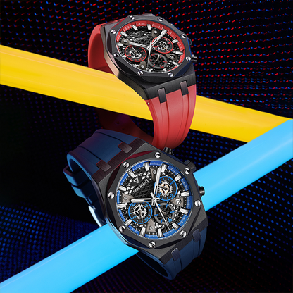 Mark Fairwhale 5660 VLARIL men’s chronograph watch with black octagonal case and luminous dial