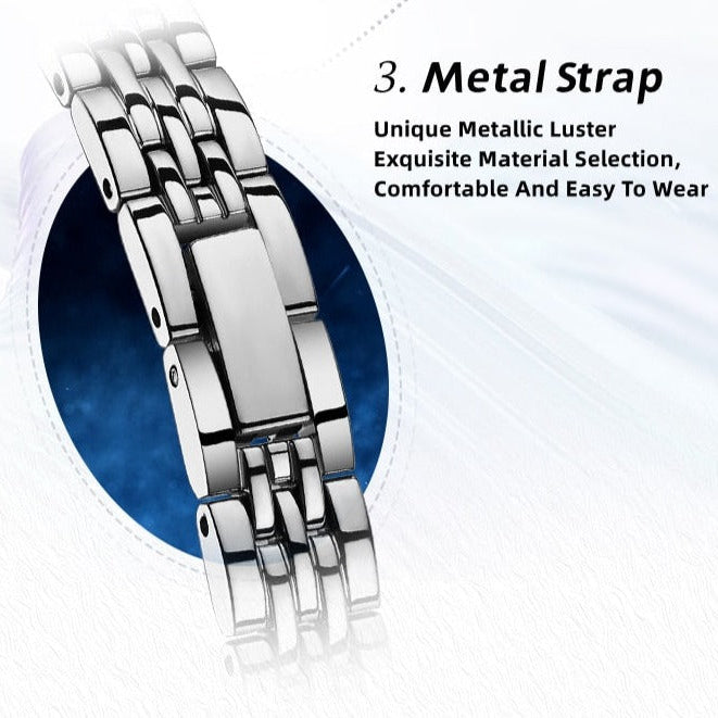 Premium women’s gift watch Mark Fairwhale FW-3400 LUNAR with celestial star design and stainless bracelet