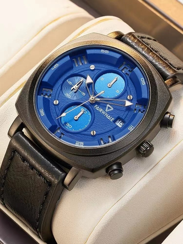Mark Fairwhale Leather Military Watch