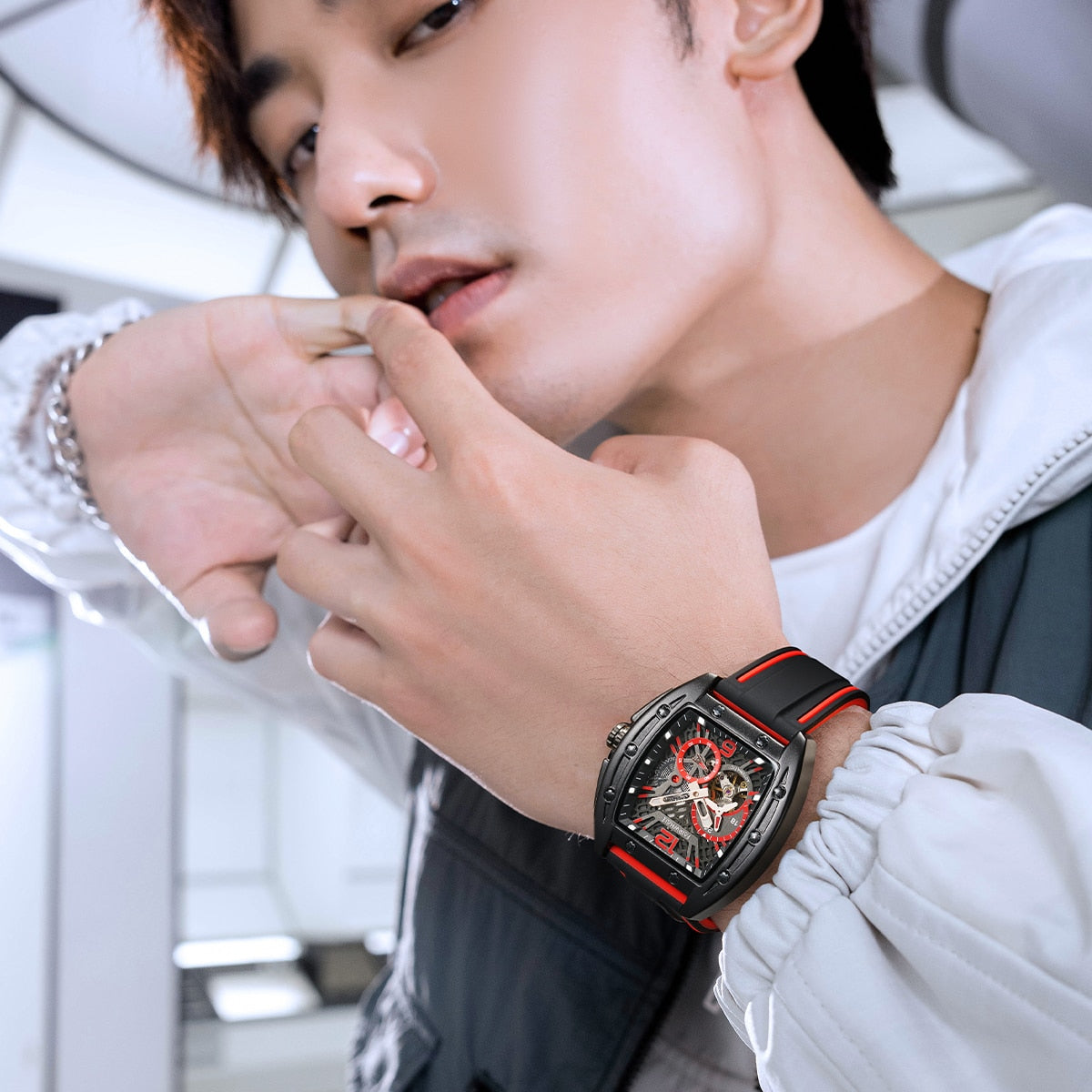 Mark Fairwhale Rubber Strap Sub-Dial Watch
