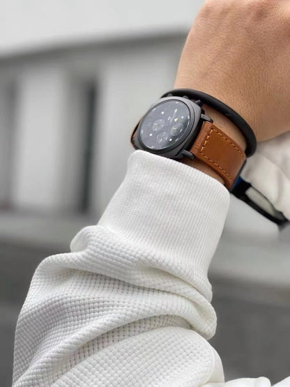 Mark Fairwhale Leather Military Watch