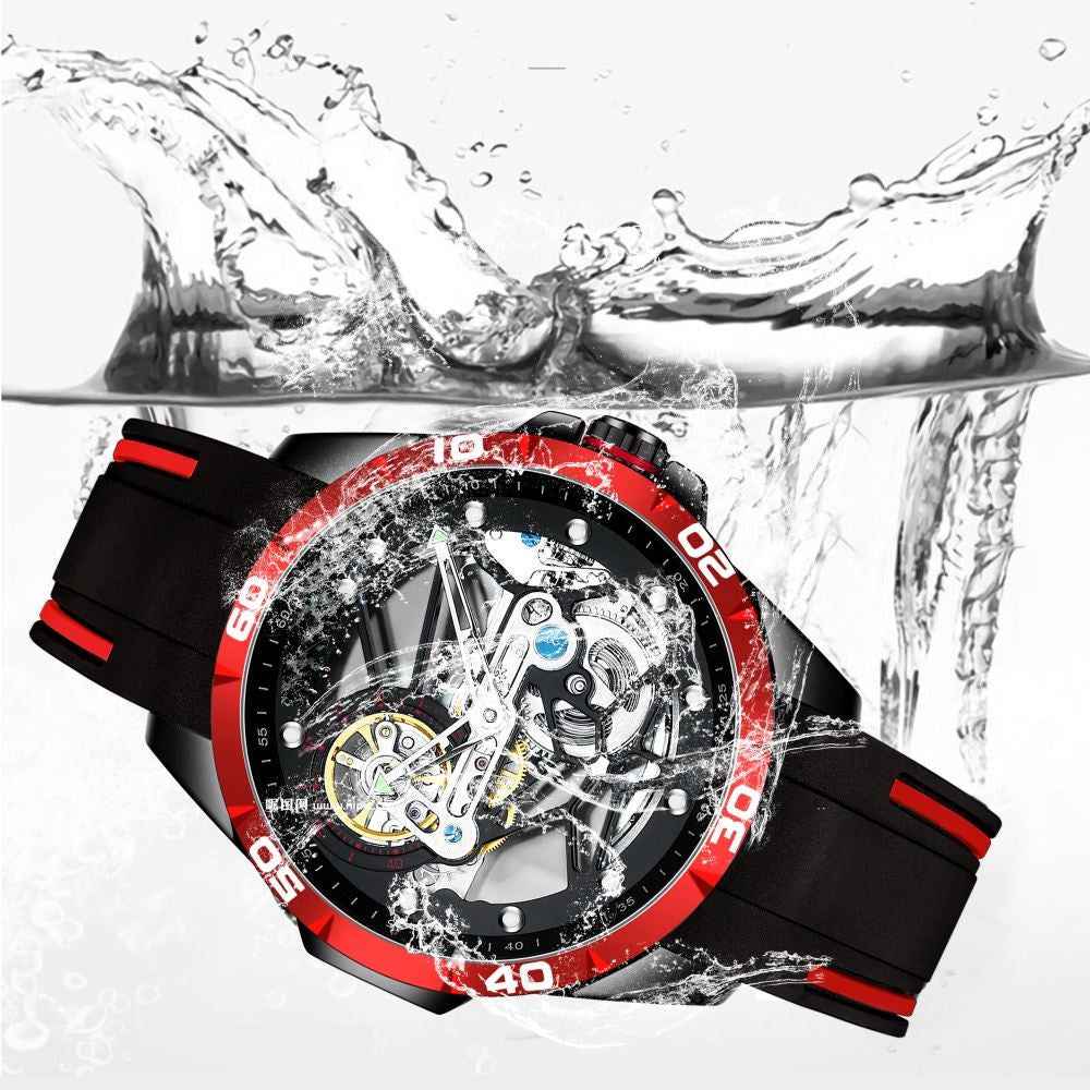Mark Fairwhale Skeleton Silicon Strap Watch