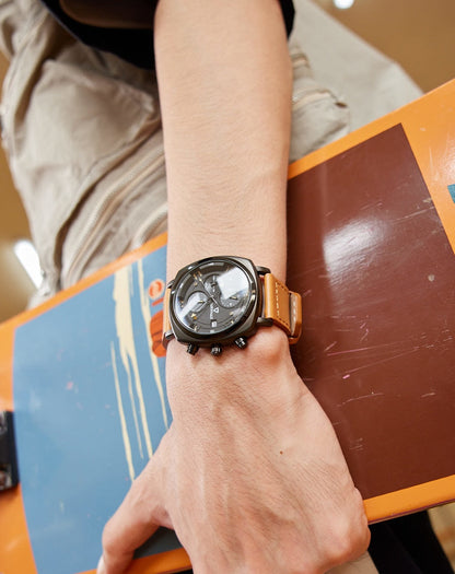 Mark Fairwhale Leather Military Watch