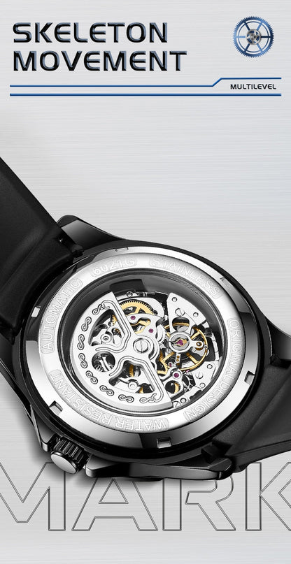 Mark Fairwhale Skeleton Silicon Strap Watch Product vendor