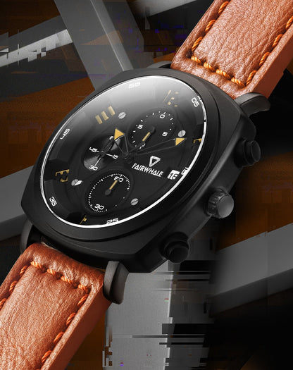 Mark Fairwhale Leather Military Watch