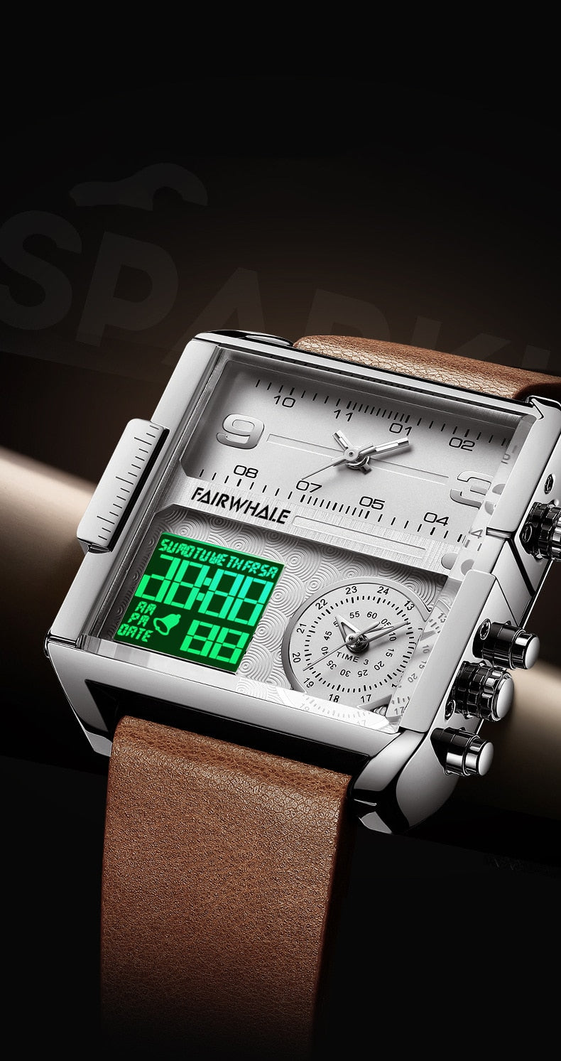 Mark Fairwhale Triple Clock Dial Watch