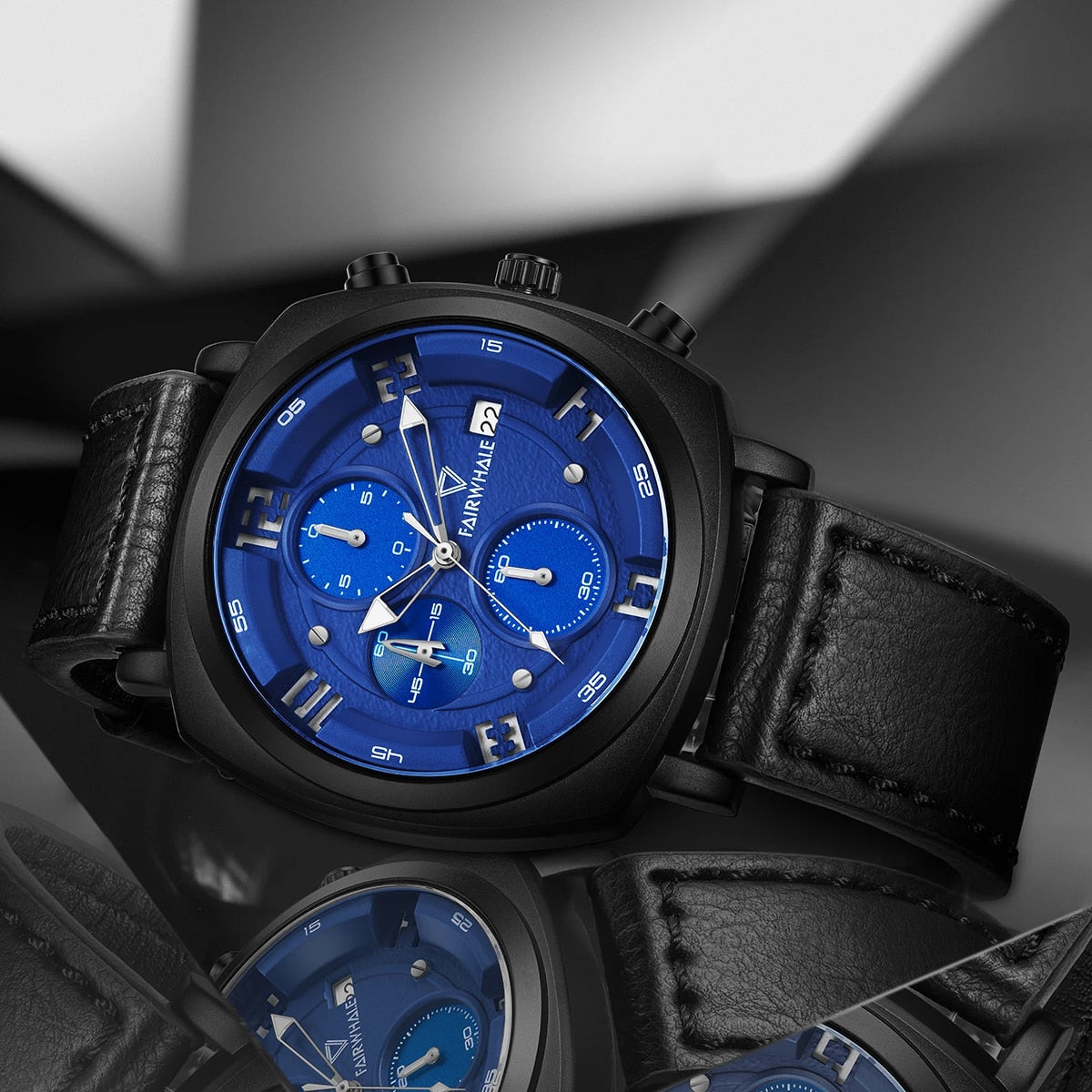 Mark Fairwhale Leather Military Watch