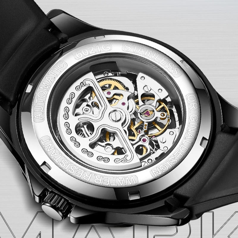 Mark Fairwhale Skeleton Silicon Strap Watch