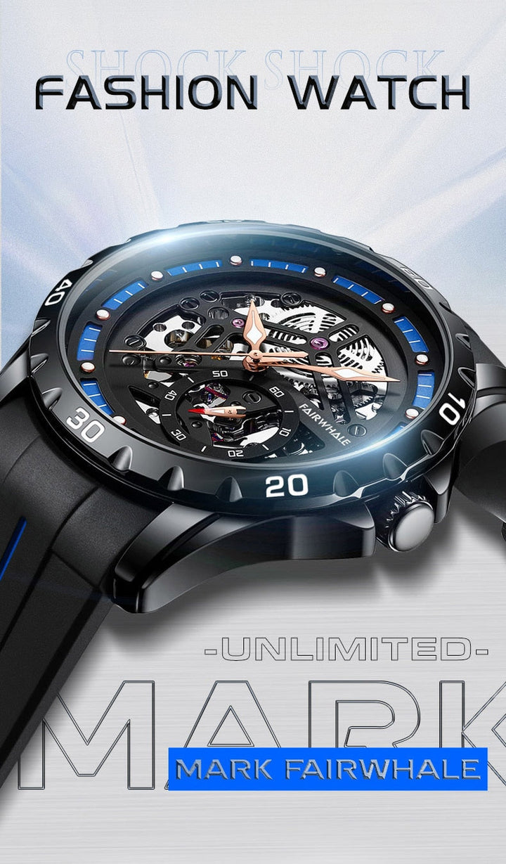 Mark Fairwhale Skeleton Silicon Strap Watch Product vendor