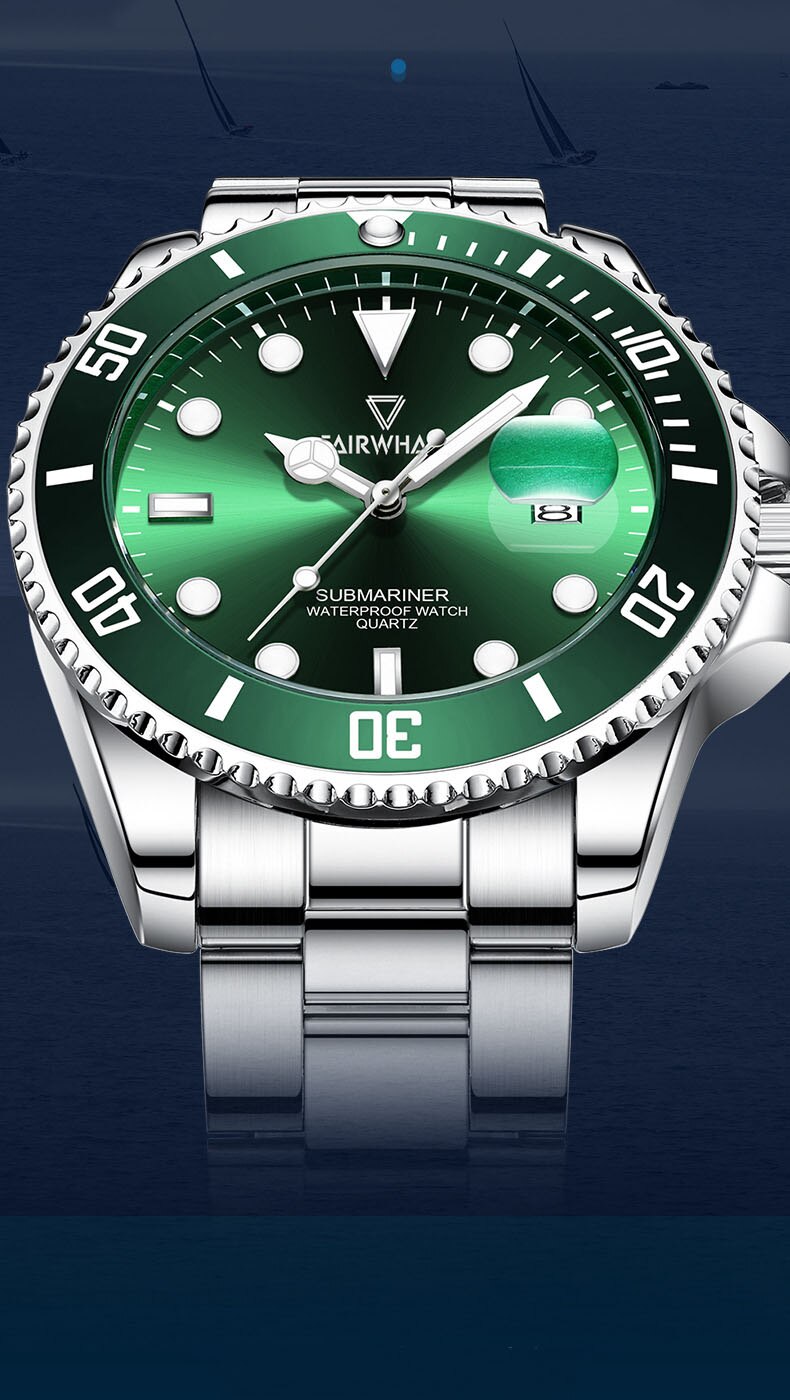 Mark Fairwhale Submariner Stainless Steel Watch