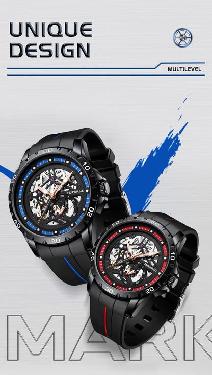 Mark Fairwhale Skeleton Silicon Strap Watch Product vendor