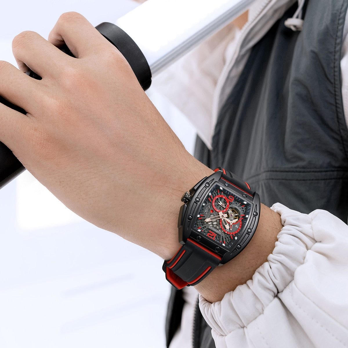 Mark Fairwhale Rubber Strap Sub-Dial Watch
