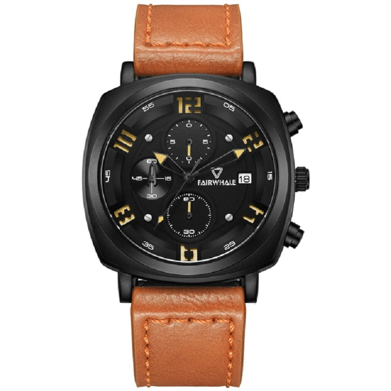 Mark Fairwhale Leather Military Watch