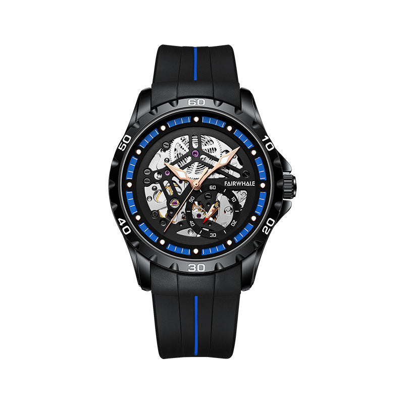 Mark Fairwhale Skeleton Silicon Strap Watch