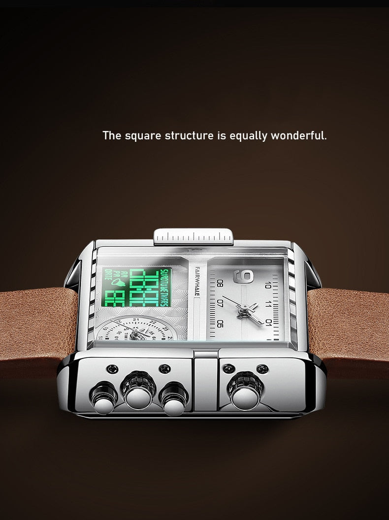 Mark Fairwhale Triple Clock Dial Watch