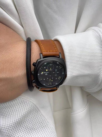 Mark Fairwhale Leather Military Watch
